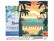 Figured'Art Paint by Numbers for Adults with Frame Travel Poster Hawaii 16"x20" - Craft Art Painting DIY Kit Canvas Already Stretched on a Wooden Frame